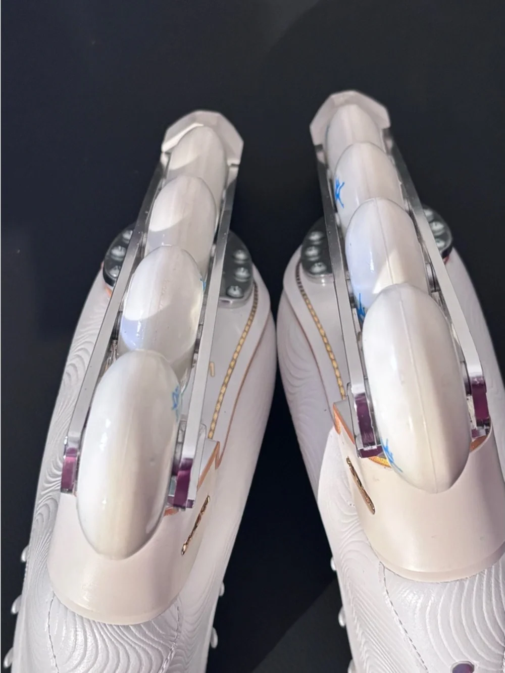 EDEA WAVE White Artistic Off Ice Skates with Purple Laces & Swarovski Crystals - Picture 10 of 16